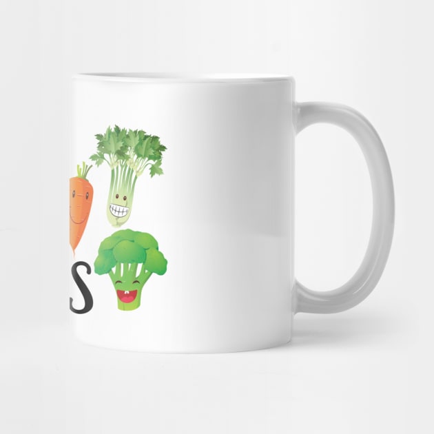 Vegetarian - Peace love veggies by KC Happy Shop